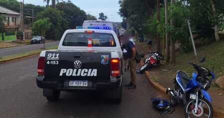 Choque de motos dejó lesionados en Posadas Posadas