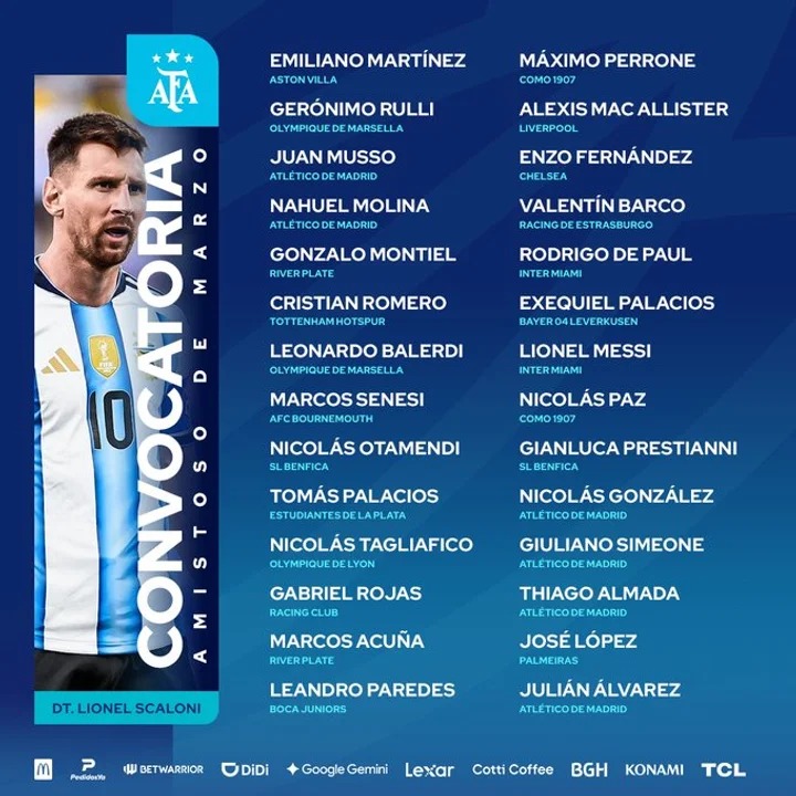Scaloni confirmó la lista de la Selección Argentina con sorpresas y una ausencia clave 3 WhatsApp Image 2026 03 18 at 16.37.10 1 - 2