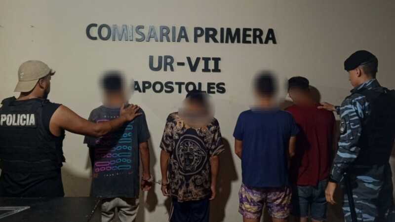 Detuvieron a dos hombres y demoraron a dos menores por robar en una fundación de Apóstoles Apóstoles