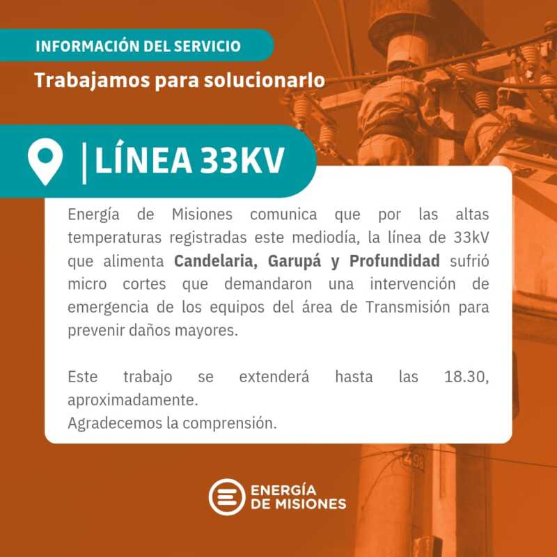 Cortes intermitentes de energía afectan a Candelaria, Garupá y Profundidad 2 WhatsApp Image 2026 03 31 at 17.16.50 - 1