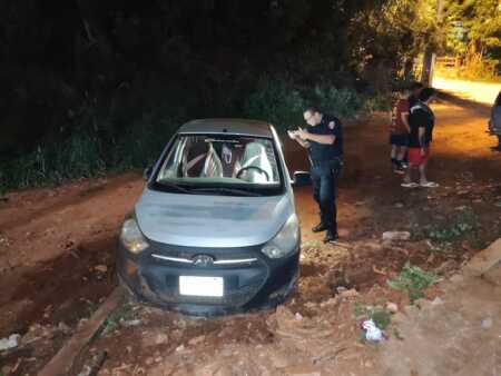Chofer de plataforma volcó tras ser atacado con un martillo por un pasajero en Ñemby chófer