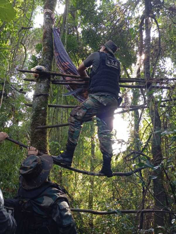 Desbaratan campamento de cazadores furtivos en San Pedro 3 campamento