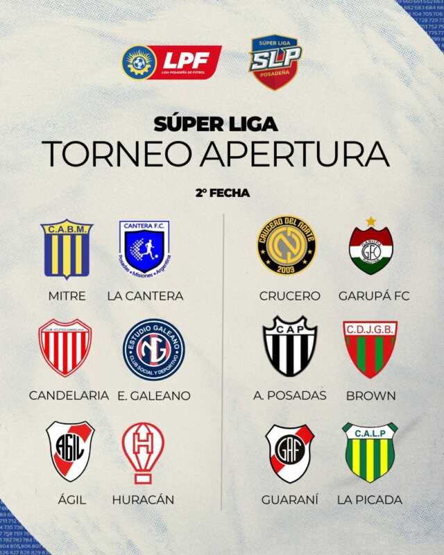La segunda fecha de la Súper Liga Posadeña tendrá como gran atractivo el clásico entre Atlético Posadas y Brown. También arranca la A Intermedia y el Ascenso.