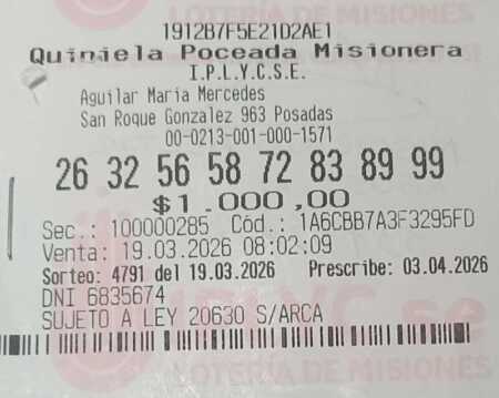 Un comerciante de Posadas ganó más de 86 millones en la Poceada tras una semana guiada por la intuición.
