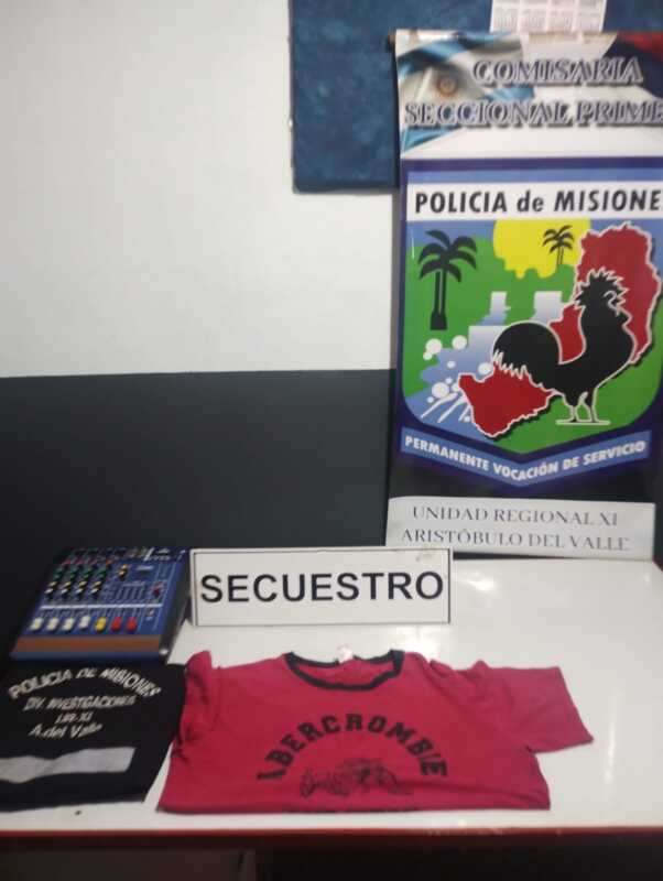 Detuvieron a un joven por varios robos en Aristóbulo del Valle 1 robos