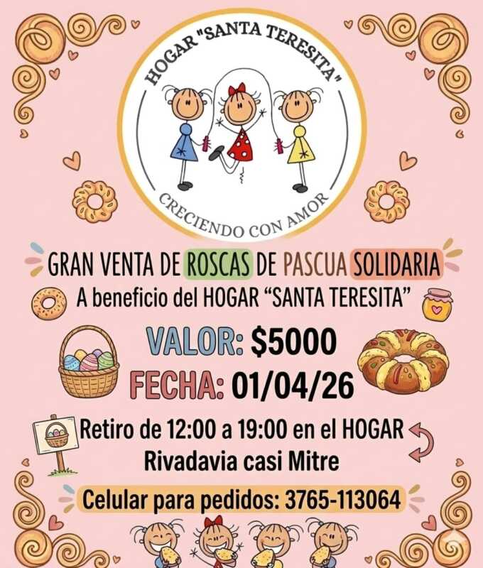 El Hogar Santa Teresita inició el año con once niñas más y realiza ventas de comida para sostenerse económicamente 5 rosca hogar - 4