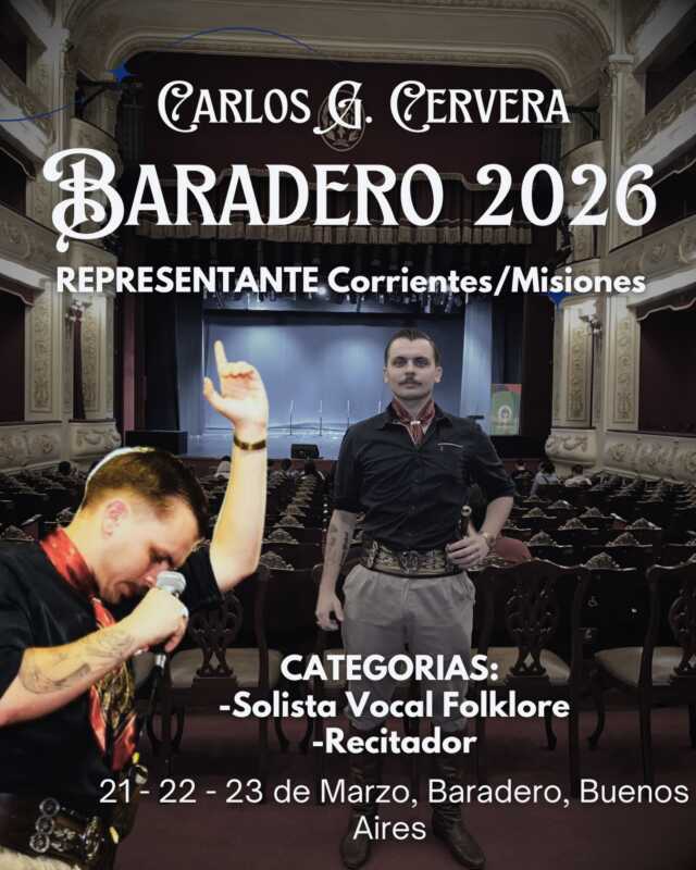 De Misiones al país: Carlos Cervera llevó su música a Baradero 4 Chamamé con raíces: Cervera representó al litoral en Baradero