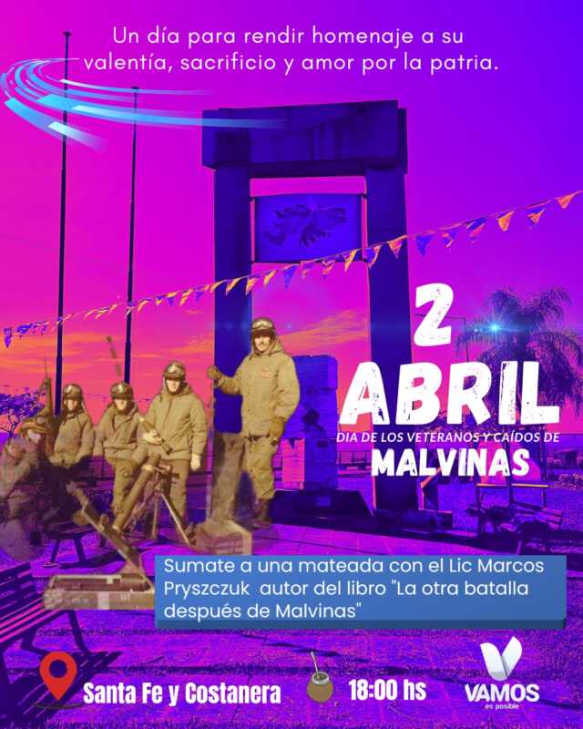 La memoria se comparte: Posadas honra a sus héroes de Malvinas con una mateada colectiva.
