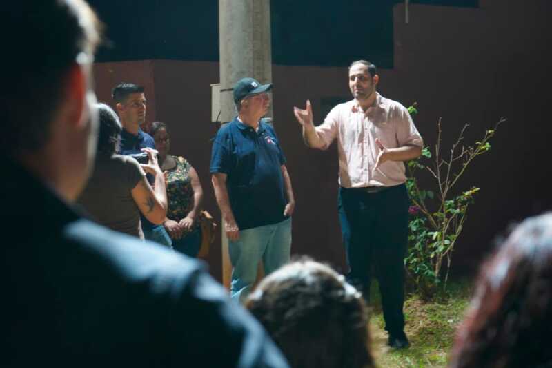 Alem inauguró 2.000 metros de alumbrado LED sobre la Ruta 4 2 Alem