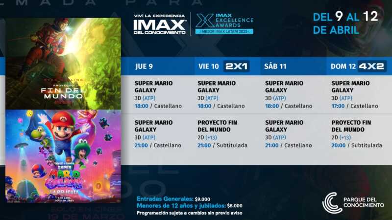 Super Mario Galaxy llega al IMAX del Conocimiento 2 Super Mario Galaxy se estrena en el IMAX del Conocimiento