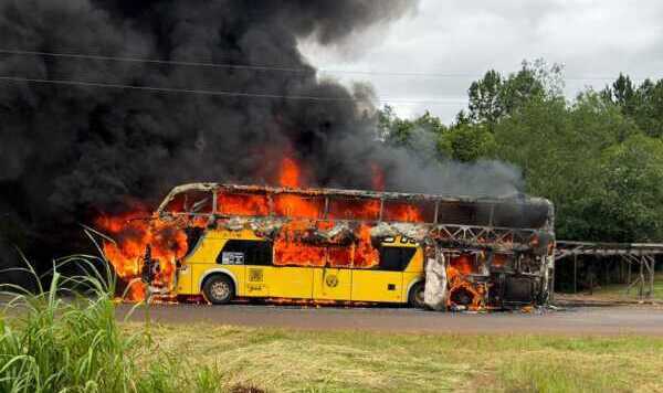 Incendio de colectivo en Mártires: el fuego consumió un ómnibus en la Ruta 103 y no hubo heridos El incendio se desató en plena Ruta Provincial 103, a la altura de Mártires, y el colectivo fue consumido por las llamas.