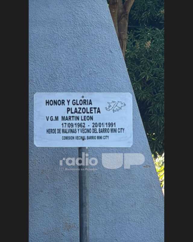 Emotivo homenaje a Ex Combatientes y Caídos de Malvinas en la plazoleta Cabo León Mini City 1 La plazoleta Cabo Martín León se consolida como sitio de memoria con un nuevo homenaje a los veteranos de Malvinas.