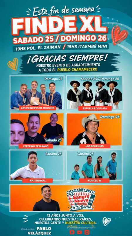 Fin de semana a puro chamamé: Pablo Velázquez invita a dos fiestas en Posadas 2 chamameceros sangre nueva - 1