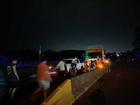 Choque en cadena sobre la Ruta 105: cuatro vehículos involucrados y solo daños materiales choque