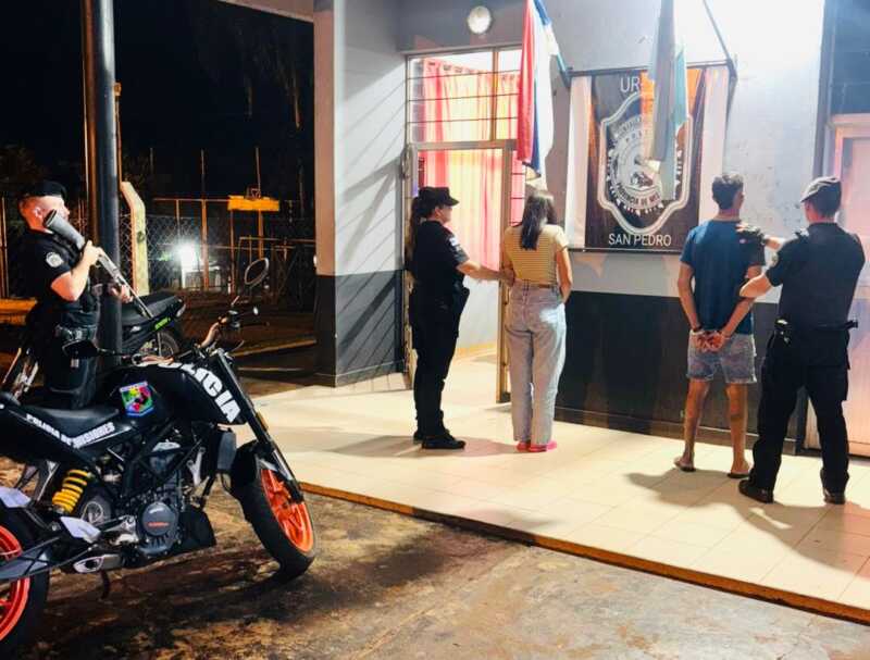 San Pedro: pareja detenida tras realizar maniobras peligrosas con una moto Pedro