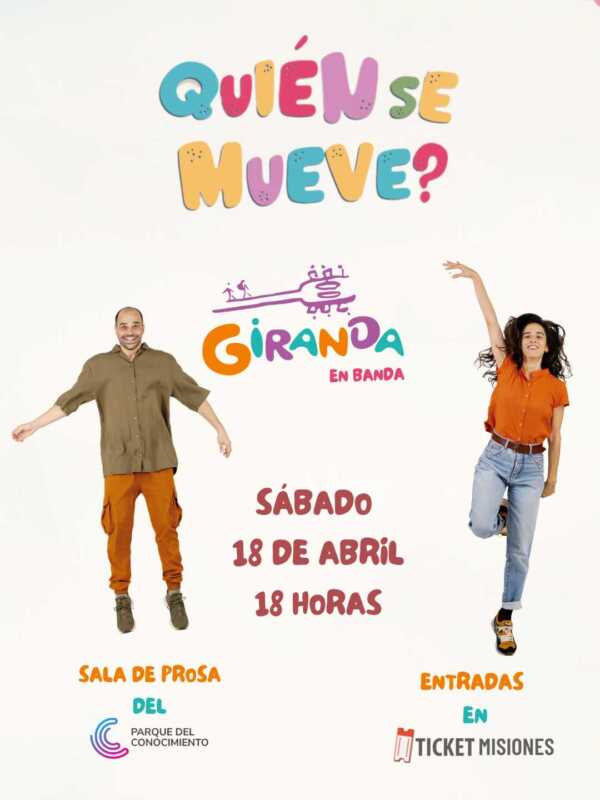 Giranda presenta “¿Quién se mueve?” en el Parque del Conocimiento 2 Giranda presenta su nuevo disco en el Teatro de Prosa del Parque del Conocimiento