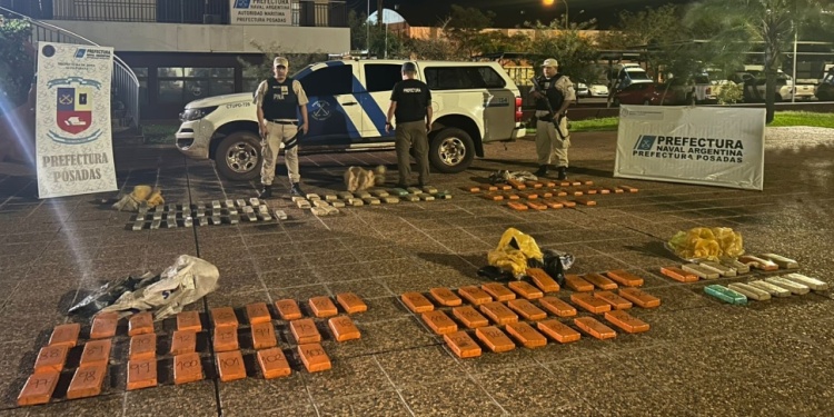 Prefectura incautó casi 140 kilos de marihuana en Garupá marihuana