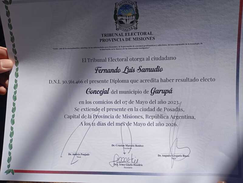 Tras dejar el Concejo, Fernando Samudio habló del conflicto político interno en Garupá 8 696624028 10238663738304944 7497993621806374392 n - 7
