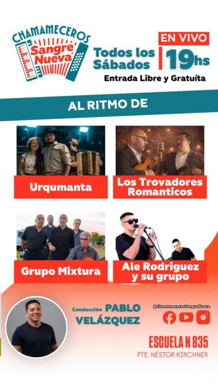Chamameceros Sangre Nueva llega al barrio Manantial de Posadas con música en vivo y entrada gratuita 6 CHAMAMECEROS 1 - 5