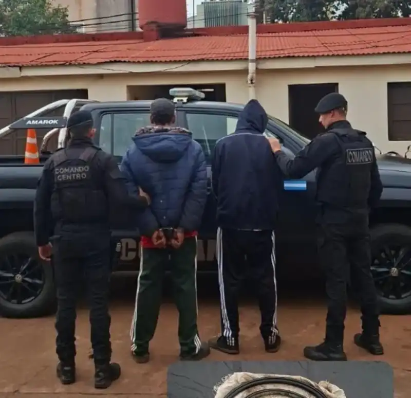 Cayó en Oberá la banda de “El Negro”: fueron sorprendidos mientras robaban cables Oberá