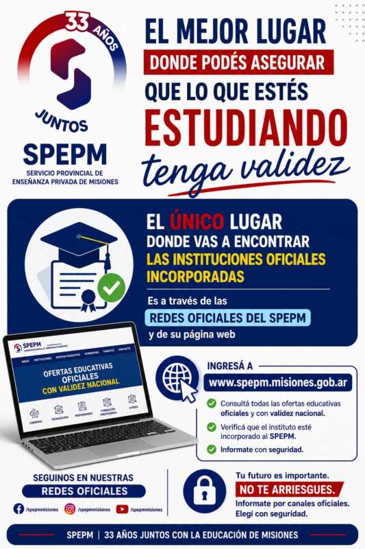 El SPEPM alertó sobre ofertas académicas que podrían no tener validez oficial 3 SPEPM