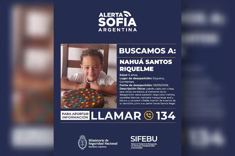 Corrientes: Activaron la Alerta Sofía por la desaparición de un niño de 6 años 2 WhatsApp Image 2026 05 04 at 18.21.16 1 - 1