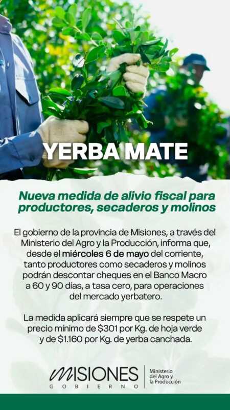 Misiones activó una herramienta financiera para sostener al sector yerbatero en medio de la crisis 2 WhatsApp Image 2026 05 05 at 16.37.09 - 1