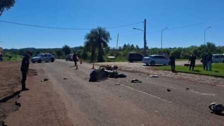 choque moto ruta provincial 4