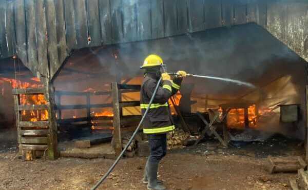 Incendio en Panambí consumió un galpón de madera y no dejó heridos WhatsApp Image 2026 05 26 at 19.21.18 e1779882294273 - 1