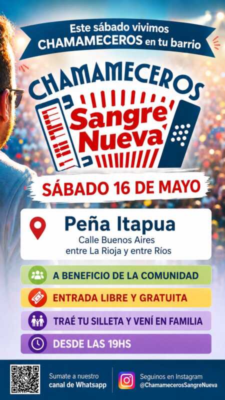 Chamameceros Sangre Nueva en Peña Itapúa con entrada gratuita y una noche solidaria de música litoraleña 4 chamemceros1 - 3