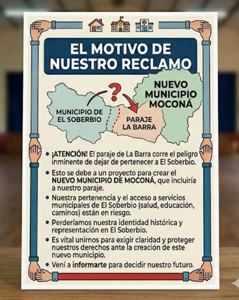 Vecinos de El Soberbio redoblan el rechazo al municipio de Moconá y convocan a una nueva asamblea 2 elsoberbio mocona municipio - 1