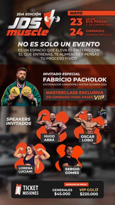 JDS Muscle presentará un congreso internacional de fisicoculturismo y entrenamiento en Posadas 3 jds - 2