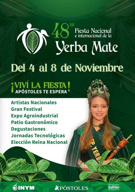 Apóstoles confirmó la fecha de la 48° Fiesta Nacional e Internacional de la Yerba Mate 1 yerba apóstoles mate