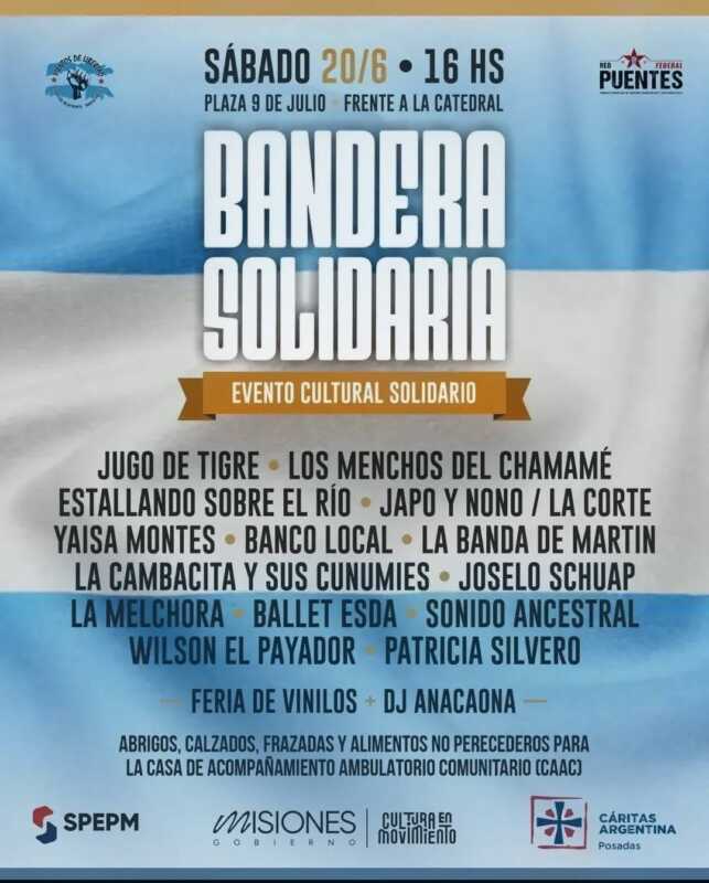 Música y compromiso social: llega Bandera Solidaria a la Plaza 9 de Julio 4 725006782 3514636615366571 8756577806038592502 n - 3