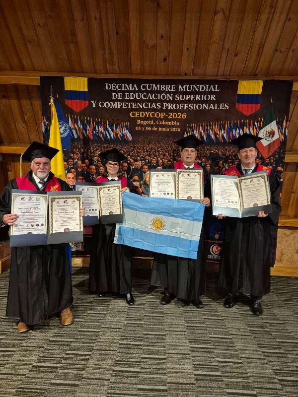 Misioneros fueron distinguidos en la X Cumbre Mundial de Educación Superior y Competencias Profesionales CEDYCOP 2026 3 La cumbre reunió a delegaciones de 19 países y destacó los aportes de referentes de la educación superior y la formación profesional.