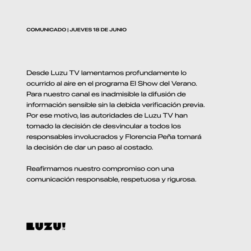 Tras la polémica por Jorge Messi, Florencia Peña fue desvinculada de LUZU TV 2 Florencia Peña