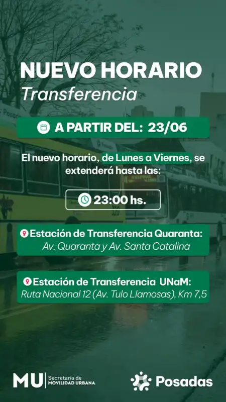 Horarios transferencia y unam - 1