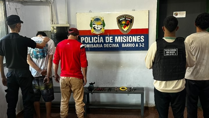 Tres detenidos y bienes recuperados en Posadas y Garupá