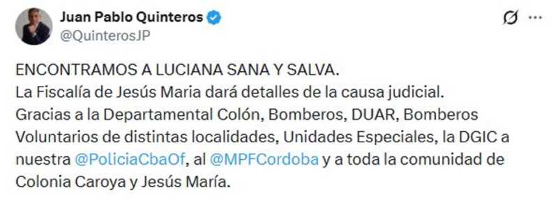 Hallaron sana y salva a Luciana, la adolescente que era intensamente buscada en Córdoba 2 WhatsApp Image 2026 06 09 at 17.29.44 - 1
