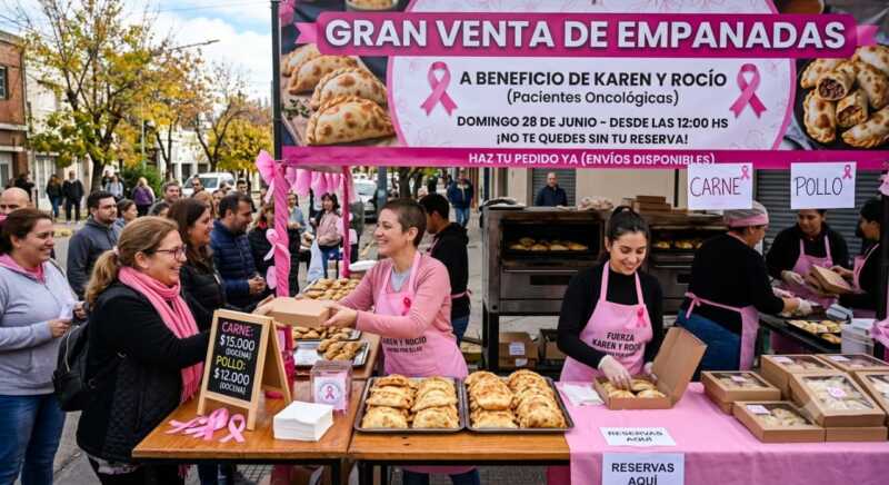La lucha de Carina: vende empanadas y rifas para solventar los gastos de sus dos hijas con cáncer 5 empanadas carina - 4