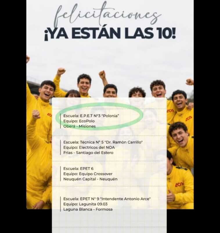 Formación técnica en acción: alumnos de Oberá construyen un monoplaza de competición