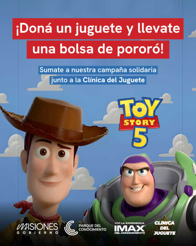 Toy Story 5 llega al IMAX del Conocimiento con una colecta solidaria de juguetes 2 Toy Story 5 se estrena en el IMAX y convoca a donar juguetes