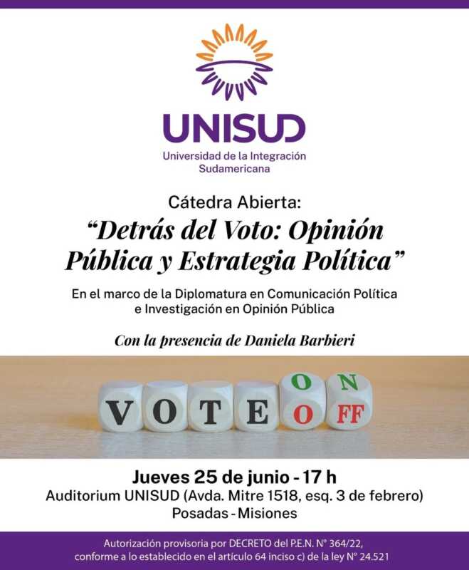Carla Chini: “Detrás del voto hay mucho más que una decisión electoral” 2 La especialista destacó el valor de la investigación y la planificación estratégica para comprender cómo se forman las decisiones electorales en las democracias contemporáneas.