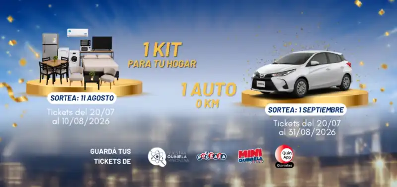 "Guardá tu ticket": el consejo del IPLyC para participar por un kit para renovar el hogar y un Toyota Yaris Tombolita Aniversario Quiniela 2026 2 1 - 2