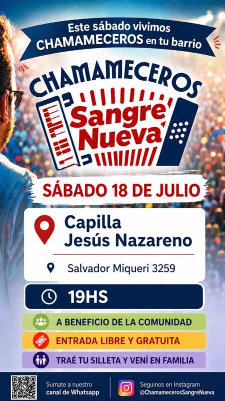 Chamameceros Sangre Nueva llega al barrio San Marcos con música, cultura y solidaridad 3 camameceros - 2