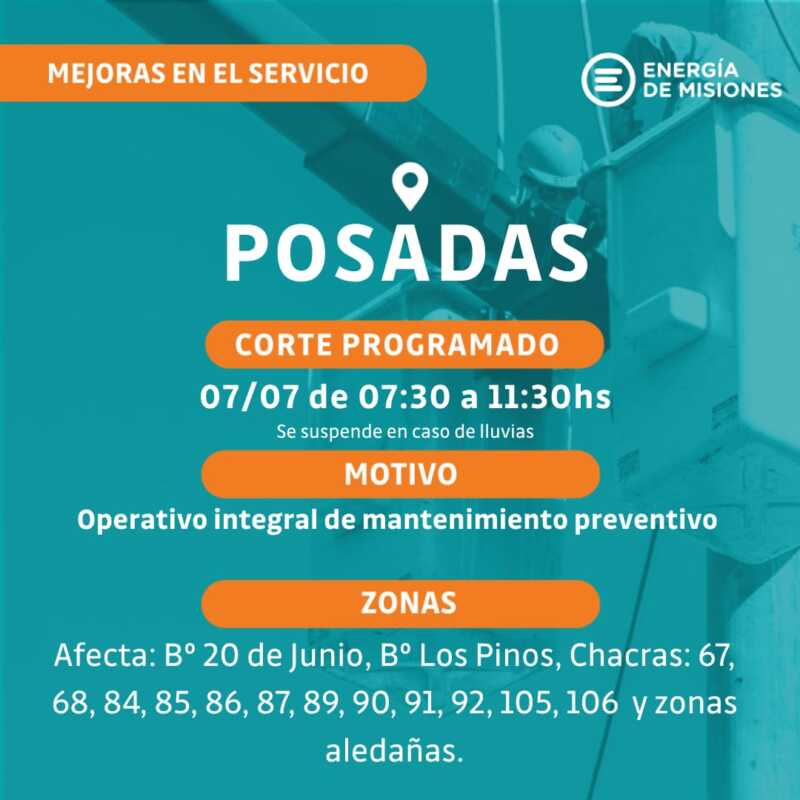Energía de Misiones despejó más de cien kilómetros de líneas troncales en Posadas 4 enerjia de misiones posadas 2 - 3