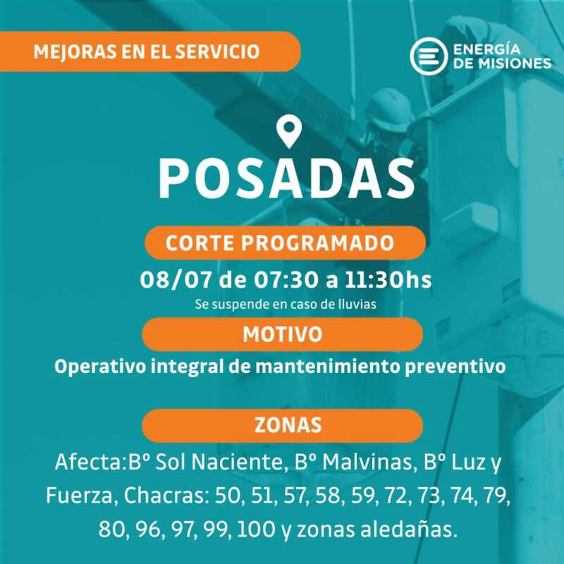 Energía de Misiones despejó más de cien kilómetros de líneas troncales en Posadas 2 enerjia de misiones posadas 3 - 1