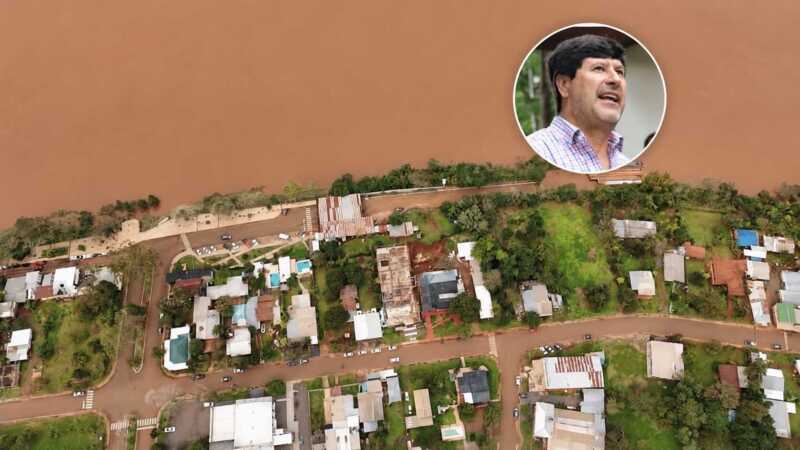 La crecida del río Uruguay volvió a afectar los barrios costeros de El Soberbio y obligó a evacuar a decenas de familias.