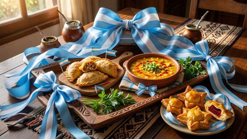 El locro, las empanadas y los pastelitos vuelven a ser protagonistas de la mesa argentina durante el 9 de Julio.