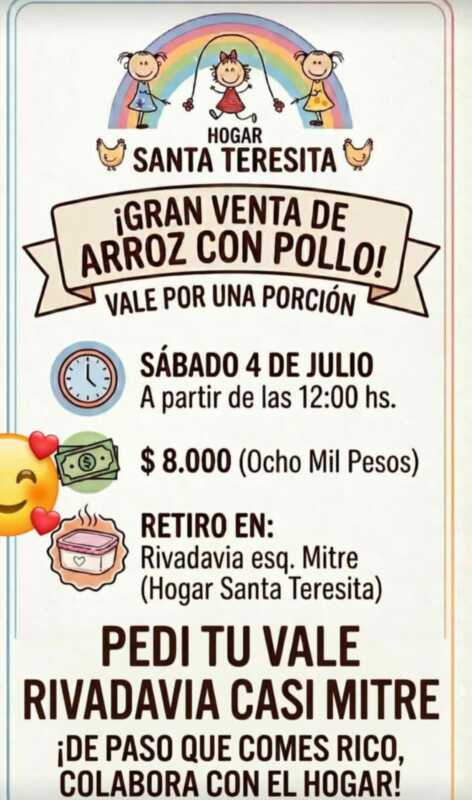 Venta de arroz con pollo y feria americana: las iniciativas del Hogar Santa Teresita para juntar fondos 5 santa teresita venta 2 - 4
